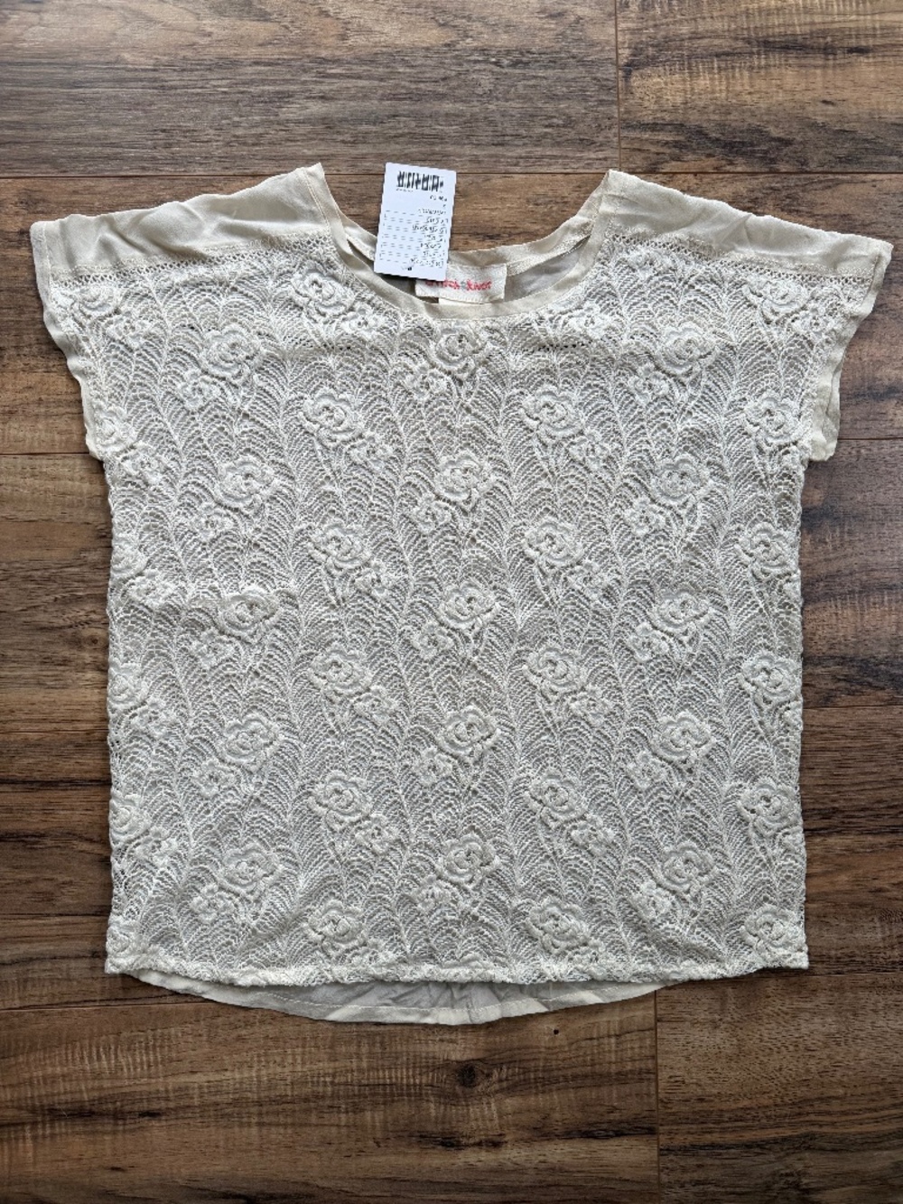 Anthro Stitch & Knot Silk and Lace Top